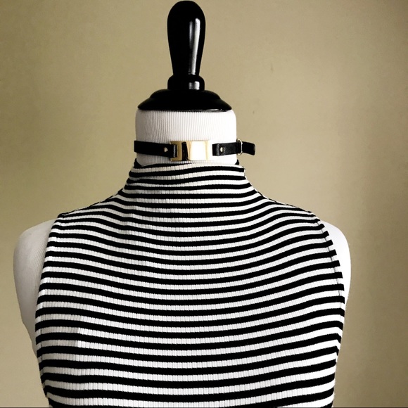 Soprano Tank Dress Black & White Stripe Tank Dress - Picture 3 of 7